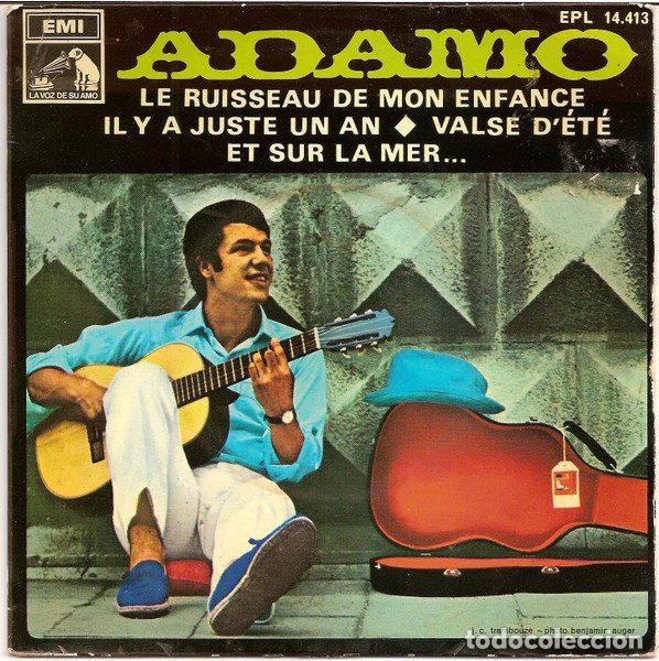 Discos de vinil: Adamo &ndash; Le Ruisseau De Mon Enfance / Il Y A Juste Un An / Valse D'&eacute;t&eacute; / Et Sur La Mer (Vinyl, La...