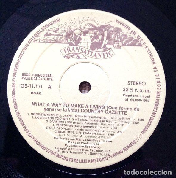 Vinyl-Schallplatten: Country Gazette &ndash; What A Way To Make A Living (Vinyl, Transatlantic Records GS-11.131)