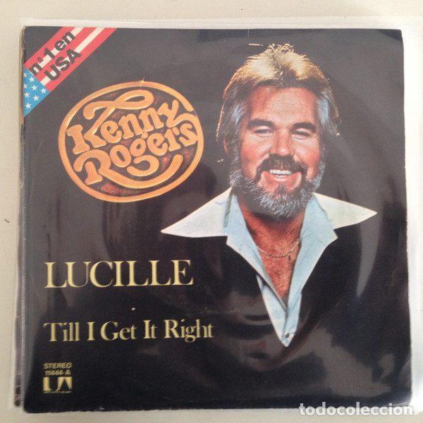 Vinyl records: Kenny Rogers &ndash; Lucille / Till I Get It Right (Vinyl, United Artists Records 11444-A)