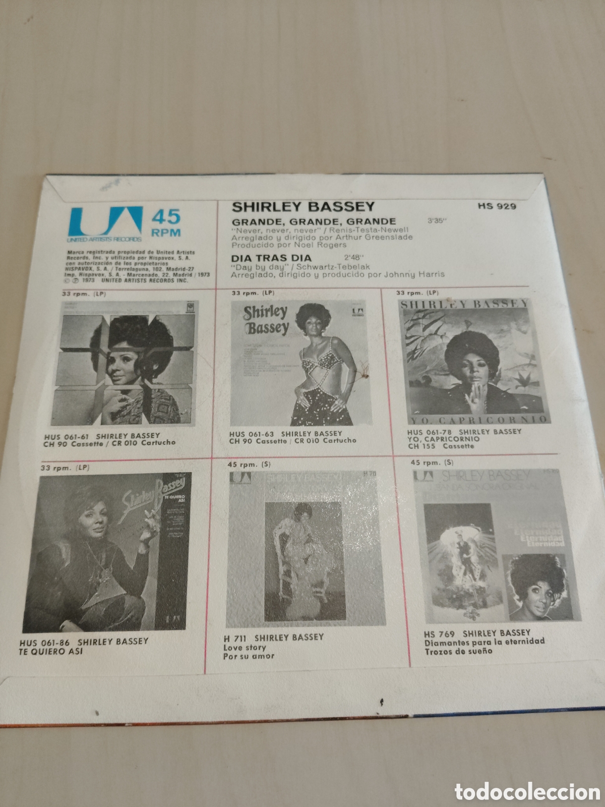 Discos de vinilo: MV682 Shirley bassey grande MINI VINILO - Foto 2