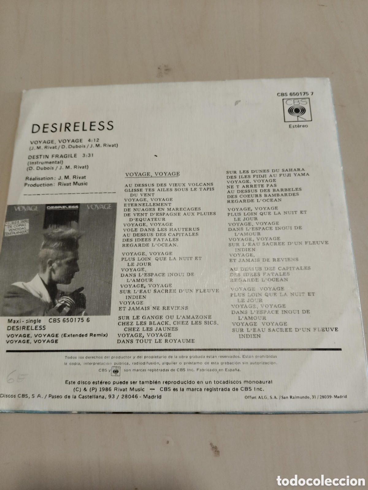 Discos de vinilo: MV686 desireless voyage MINI VINILO - Foto 2
