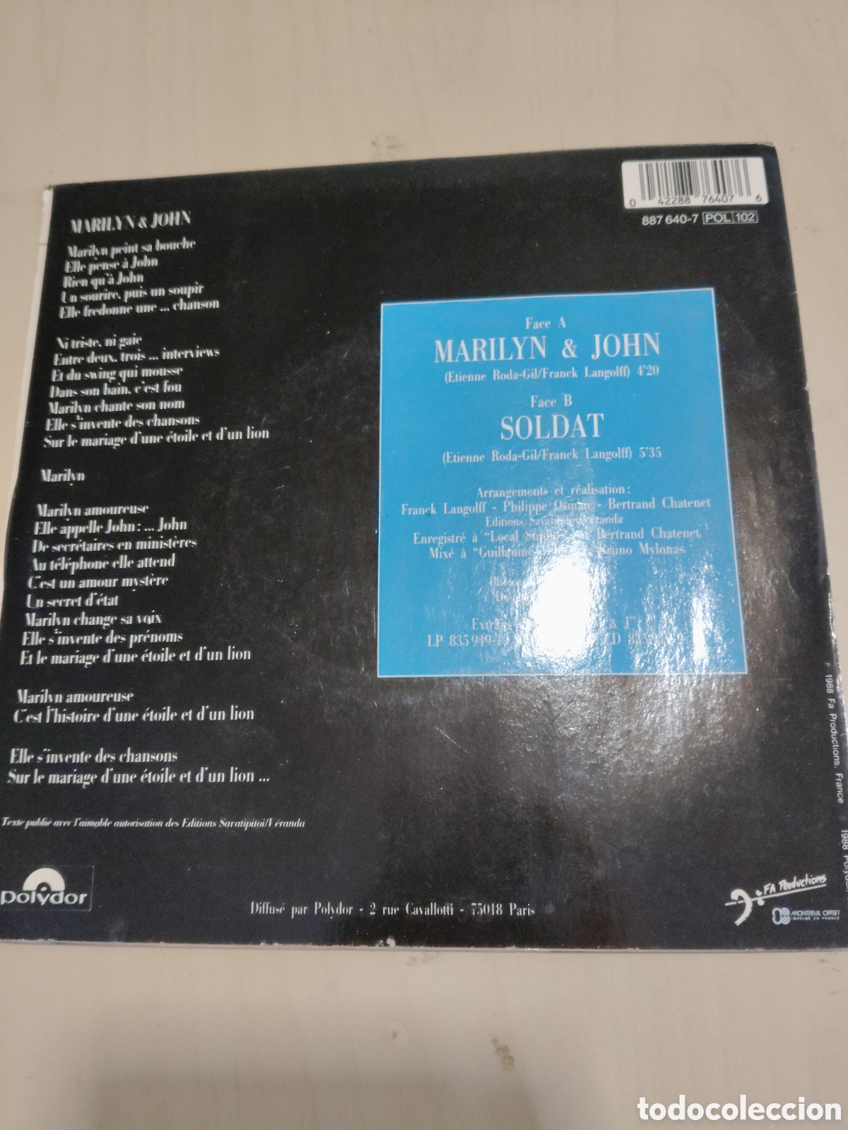 Discos de vinilo: MV692 Vanessa paradis Marilyn & John MINI VINILO - Foto 2