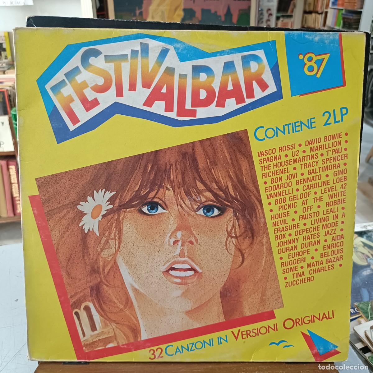 Discos de vinilo: Festivalbar &acute;87 - 32 Canzoni in Vresion Originali, Varios - Doble LP. sello EMI 1987