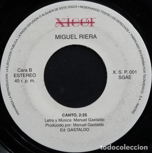 Vinyl-Schallplatten: Miguel Riera &ndash; Canto (Vinyl, Xicot X.S.P.001)