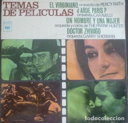 Discos de vinilo: Various &ndash; Temas De Peliculas (Vinyl, CBS EP 6292) - Foto 1