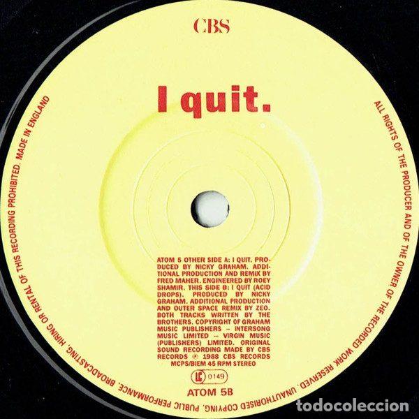 Discos de vinilo: Bros &ndash; I Quit (Vinyl, CBS ATOM 5) - Foto 4