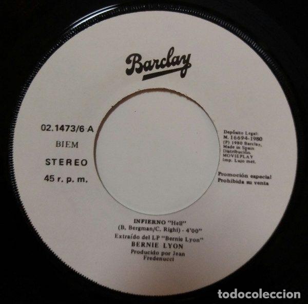 Disques de vinyle: Bernie Lyon &ndash; Infierno (&rdquo;Hell&rdquo;) (Vinyl, Barclay 02.1473/6)
