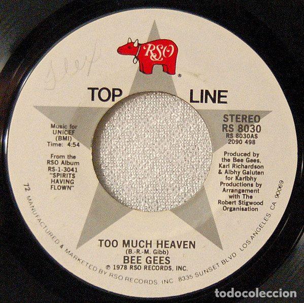 Vinyl-Schallplatten: Bee Gees &ndash; Too Much Heaven / Rest Your Love On Me (Vinyl, RSO RS 8030)