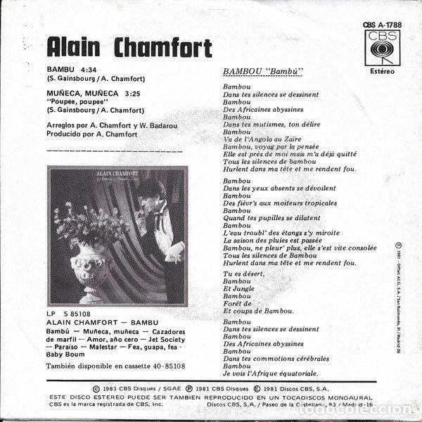Discos de vinilo: Alain Chamfort &ndash; Bamb&uacute; (Vinyl, CBS CBS A-1788) - Foto 2