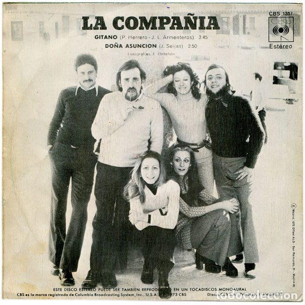 Discos de vinilo: La Compa&ntilde;ia &ndash; Gitano (Vinyl, CBS CBS 1357) - Foto 2