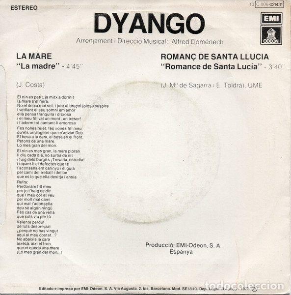 Discos de vinilo: Dyango &ndash; La Mare (Vinyl, Odeon 10 C 006-021431) - Foto 2