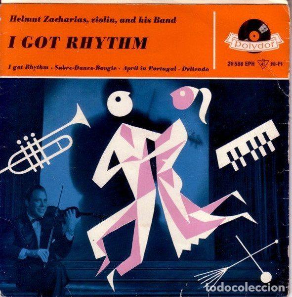 Discos de vinilo: Helmut Zacharias, Violin, And His Band &ndash; I Got Rhythm (Vinyl, Polydor 20 538 EPH)