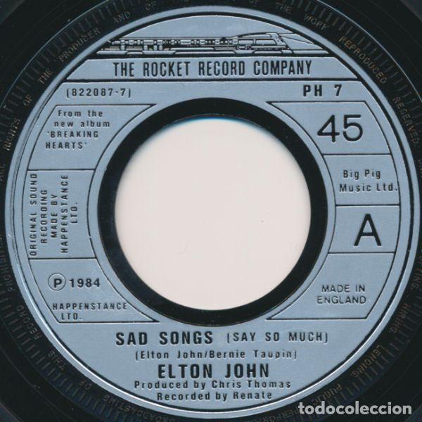 Vinyl-Schallplatten: Elton John &ndash; Sad Songs (Say So Much) (Vinyl, The Rocket Record Company PH 7)