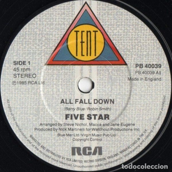 Discos de vinilo: Five Star &ndash; All Fall Down (Vinyl, Tent PB 40039) - Foto 3