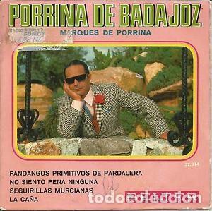 Discos de vinilo: Porrina De Badajoz &ndash; Marqu&eacute;s De Porrina (Vinyl, Belter 52.314)