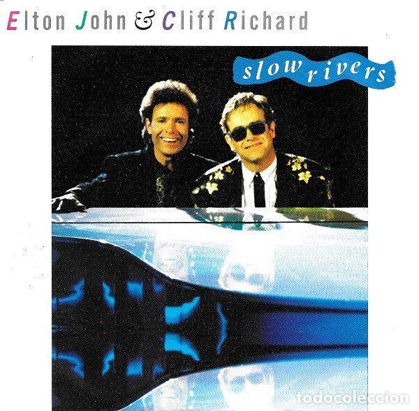 Discos de vinil: Elton John & Cliff Richard &ndash; Slow Rivers (Vinyl, The Rocket Record Company 888 191-7)
