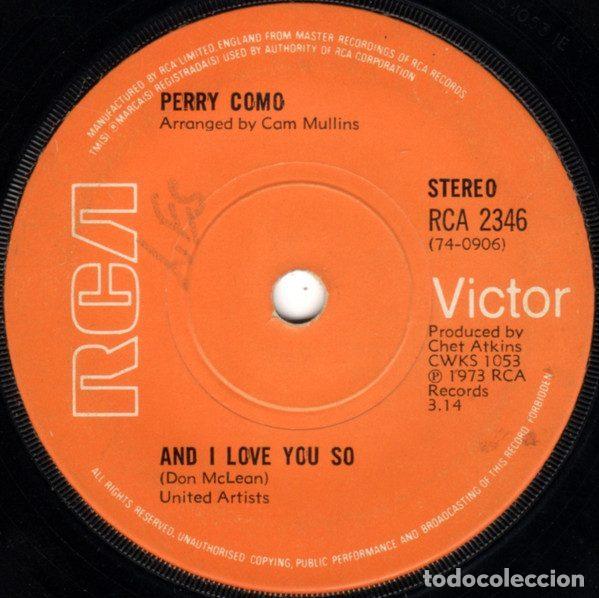 Discos de vinilo: Perry Como &ndash; And I Love You So (Vinyl, RCA Victor RCA 2346)
