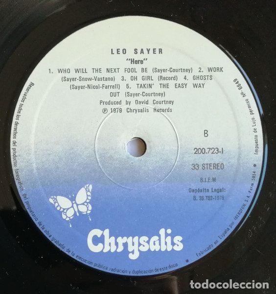 Discos de vinilo: Leo Sayer &ndash; Here (Vinyl, Chrysalis 200723&middot;I) - Foto 5