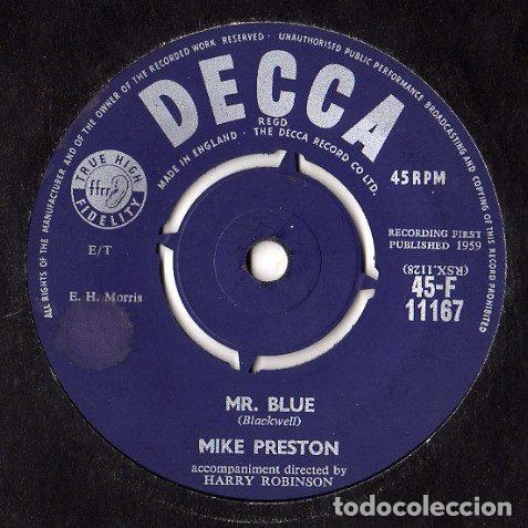 Vinyl records: Mike Preston &ndash; Mr. Blue (Vinyl, Decca 45-F 11167)