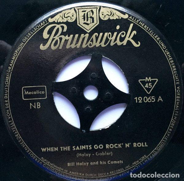 Vinyl-Schallplatten: Bill Haley And His Comets &ndash; When The Saints Go Rock 'N' Roll / R-O-C-K (Vinyl, Brunswick 12 065)