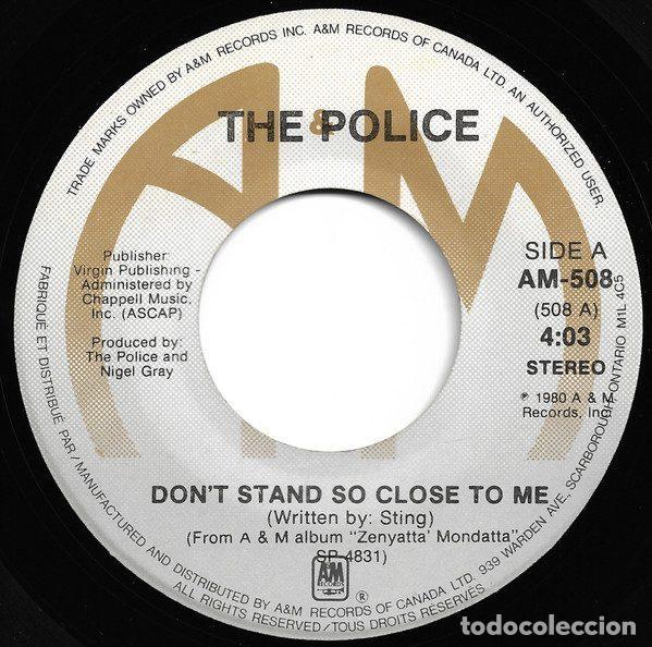 Dischi in vinile: The Police &ndash; Don't Stand So Close To Me (Vinyl, A&M Records AM-508)