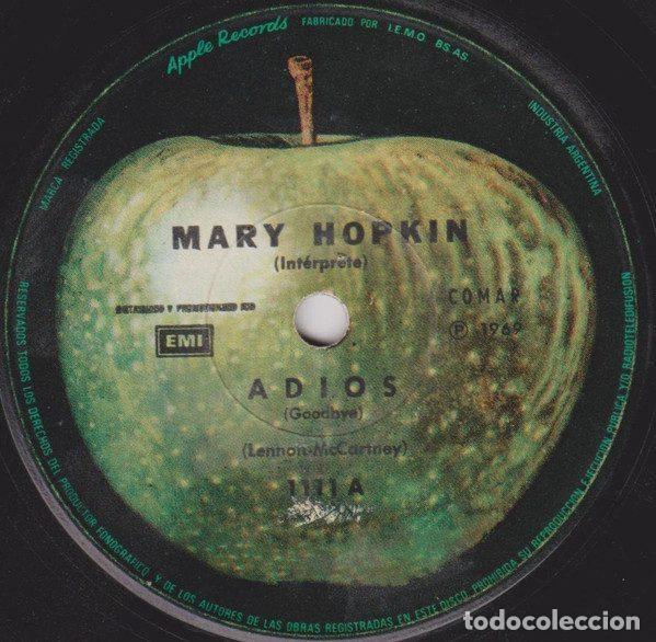Vinyl records: Mary Hopkin &ndash; Adios / Gorrion (Vinyl, Apple Records 1111)