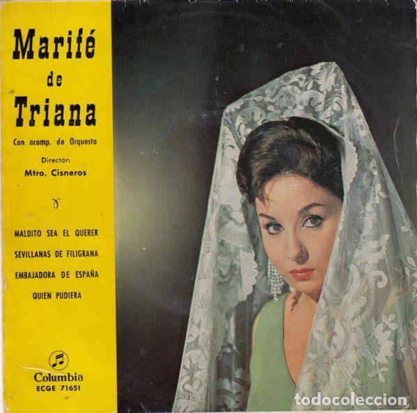 Discos de vinil: Marif&eacute; De Triana, Cisneros y Su Orquesta &ndash; Maldito Sea El Querer (Vinyl, Columbia ECGE 71 651)