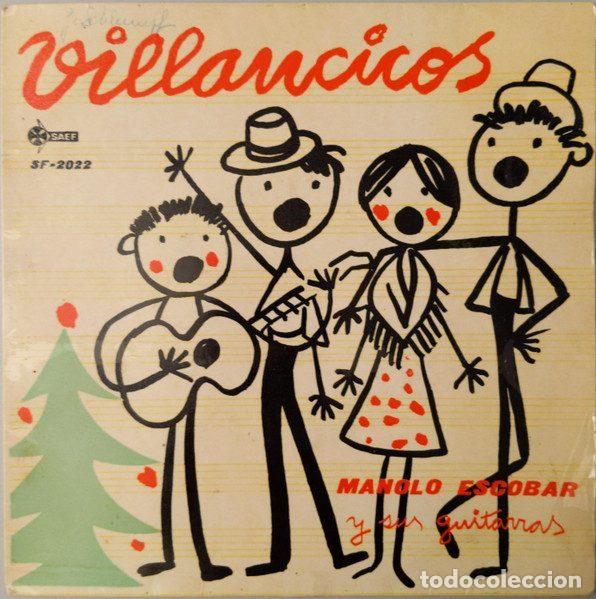 Discos de vinil: Manolo Escobar Y Sus Guitarras &ndash; Villancicos (Vinyl, Saef SF 2.022)