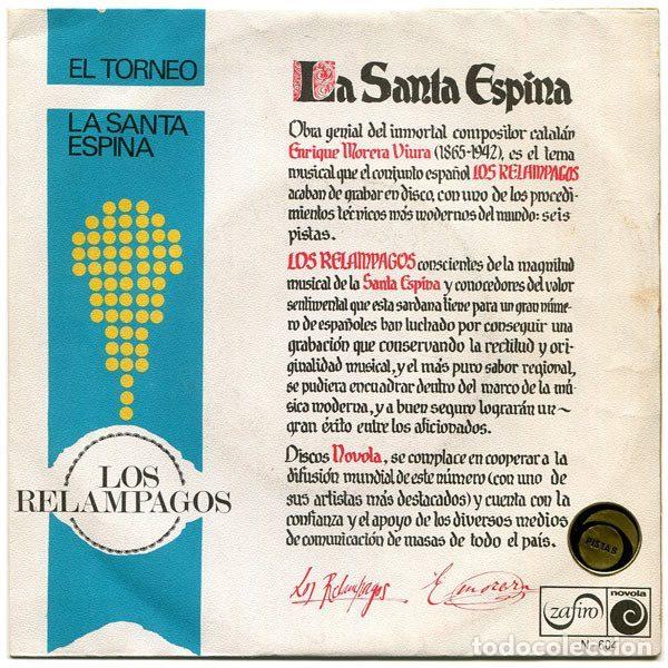 Dischi in vinile: Los Relampagos &ndash; La Santa Espina (Vinyl, Zafiro N-604)