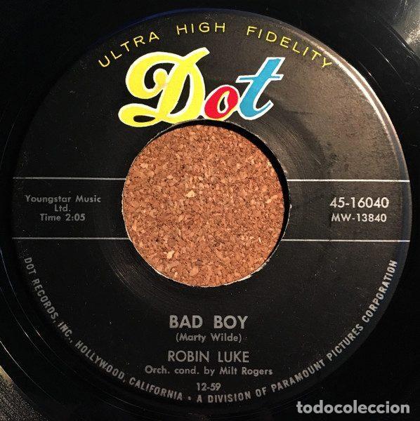 Vinyl-Schallplatten: Robin Luke &ndash; Bad Boy / School Bus Love Affair (Vinyl, Dot Records 45-16040)