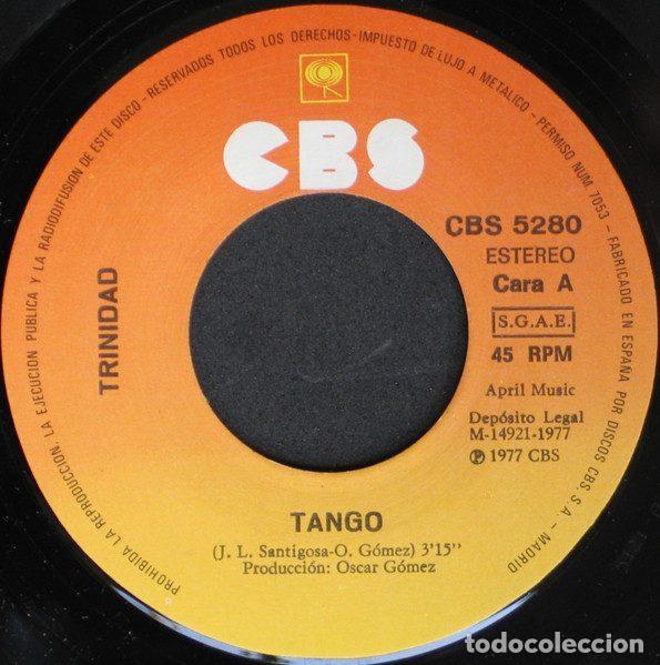Discos de vinilo: Trinidad &ndash; Tango (Vinyl, CBS CBS 5280) - Foto 3