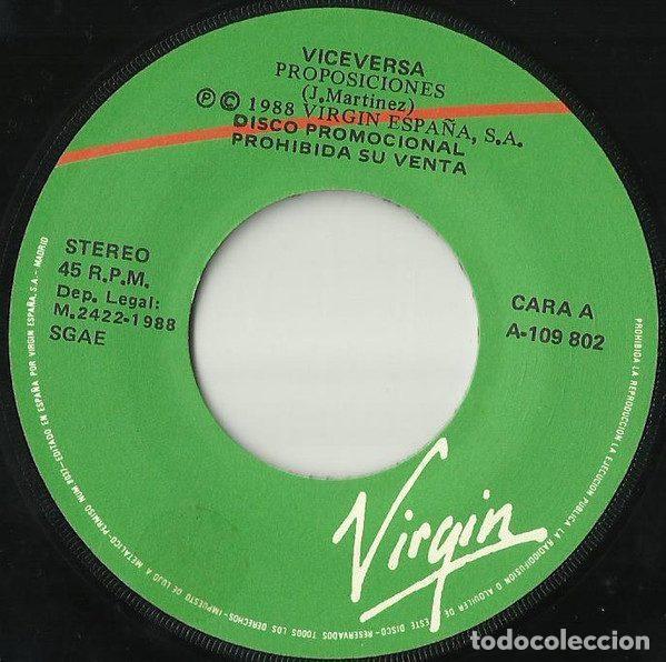 Discos de vinilo: Viceversa &ndash; Proposiciones (Vinyl, Virgin A-109 802) - Foto 3