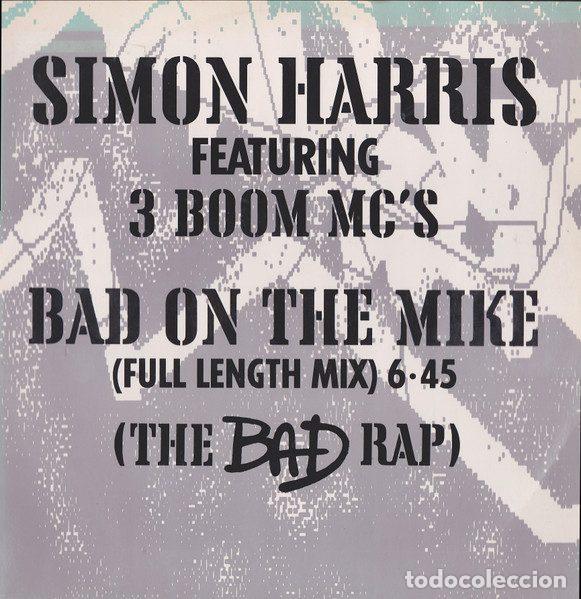 Vinyl records: Simon Harris Featuring 3 Boom MC's &ndash; Bad On The Mike (Vinyl, London Records LONX 162)