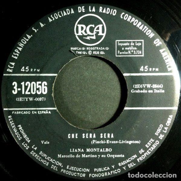 Discos de vinilo: Liana Montalbo &ndash; Refrains / Che Sera Sera (Vinyl, RCA 3-12056)