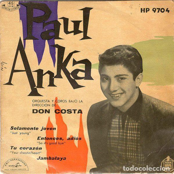 Discos de vinilo: Paul Anka &ndash; Solamente Joven = Just Young (Vinyl, Hispavox HP 9704)