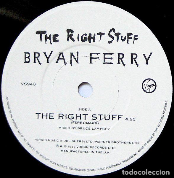 Discos de vinilo: Bryan Ferry &ndash; The Right Stuff (Vinyl, Virgin VS940) - Foto 3