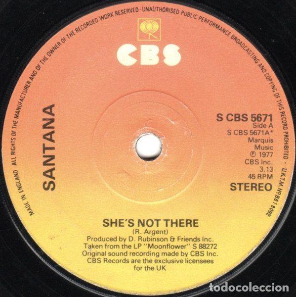 Vinyl records: Santana &ndash; She's Not There (Vinyl, CBS S CBS 5671)