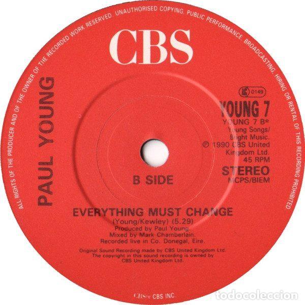 Discos de vinilo: Paul Young &ndash; Calling You (Vinyl, CBS YOUNG 7) - Foto 4