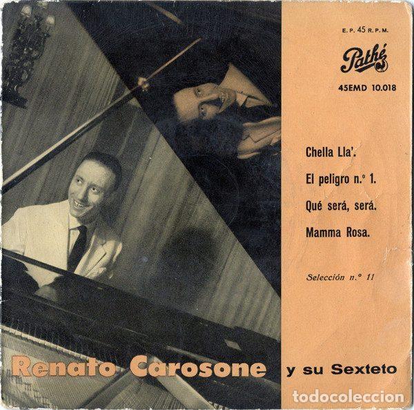 Dischi in vinile: Renato Carosone Y Su Sexteto &ndash; Chella Lla' (Selecci&oacute;n n&ordm; 11) (Vinyl, Path&eacute; 45EMD 10.018)