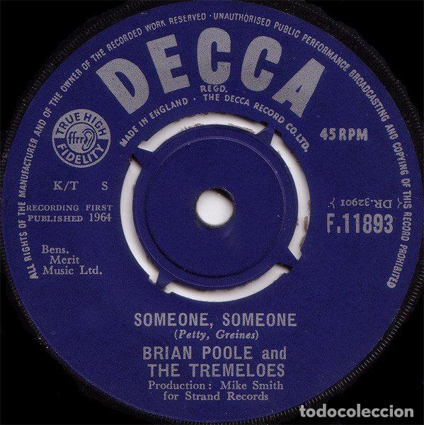 Vinyl records: Brian Poole And The Tremeloes &ndash; Someone, Someone (Vinyl, Decca F.11893)