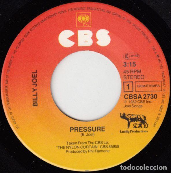 Discos de vinilo: Billy Joel &ndash; Pressure (Vinyl, CBS CBSA 2730) - Foto 3