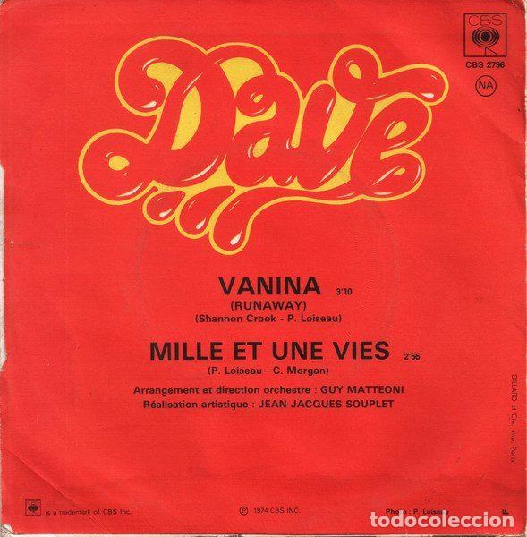 Discos de vinilo: Dave &ndash; Vanina (Vinyl, CBS CBS2796) - Foto 2