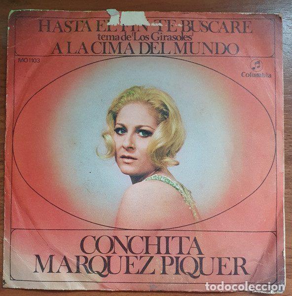 Discos de vinil: Conchita Marquez Piquer &ndash; Hasta El Fin Te Buscare / A La Cima Del Mundo (Vinyl, Columbia MO 1103)
