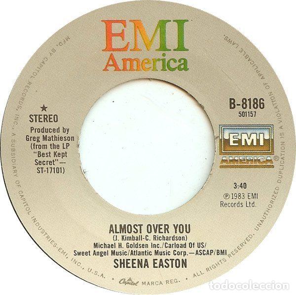 Vinyl records: Sheena Easton &ndash; Almost Over You (Vinyl, EMI America B-8186)