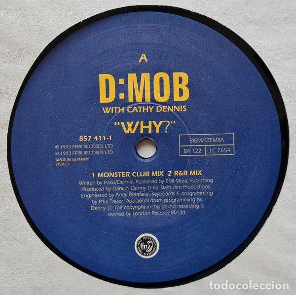 Discos de vinilo: D Mob &ndash; Why? (Vinyl, FFRR 857 411-1) - Foto 3