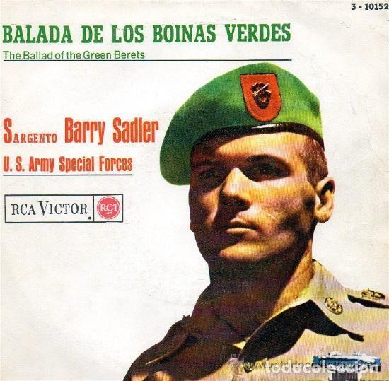 Discos de vinil: Sargento Barry Sadler &ndash; Balada De Los Boinas Verdes (Vinyl, RCA Victor 3-10152)