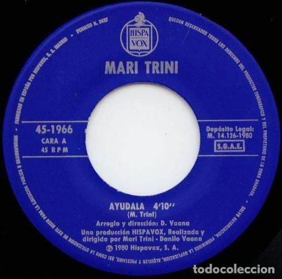 Discos de vinilo: Mari Trini &ndash; Ayudala (Vinyl, Hispavox 45-1966 ) - Foto 3