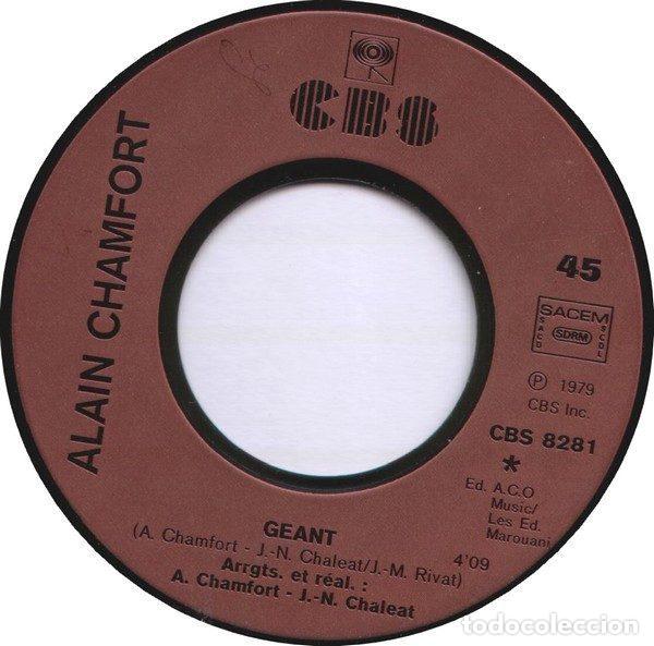 Discos de vinilo: Alain Chamfort &ndash; G&eacute;ant (Vinyl, CBS CBS 8281) - Foto 3