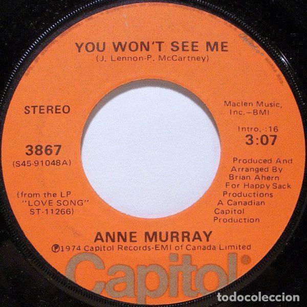 Vinyl records: Anne Murray &ndash; You Won't See Me (Vinyl, Capitol Records 3867)