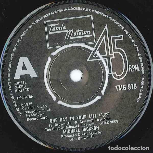 Vinyl records: Michael Jackson &ndash; One Day In Your Life (Vinyl, Tamla Motown TMG 976)